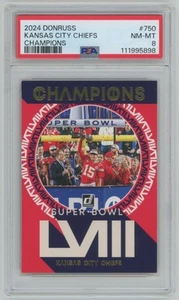 2024 Donruss Super Bowl LVIII Champions PSA 8 Kansas City Chiefs #750 - Bild 1 von 2