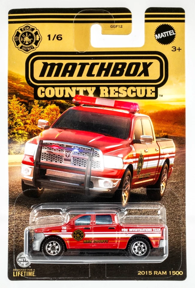 2024 Matchbox County Rescue #1 2015 Ram 1500 RED | FIRE INVESTIGATIONS | FSC - Image 1 of 1