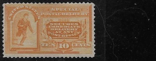 US Scott E3, Special Delivery, 10 Cent Running Messenger, 1893, , MOG, LH, F/VF - Image 1 of 1