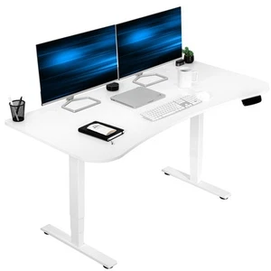 VIVO White 63” x 32” Electric Height Adjustable Stand Up Desk - Picture 1 of 8