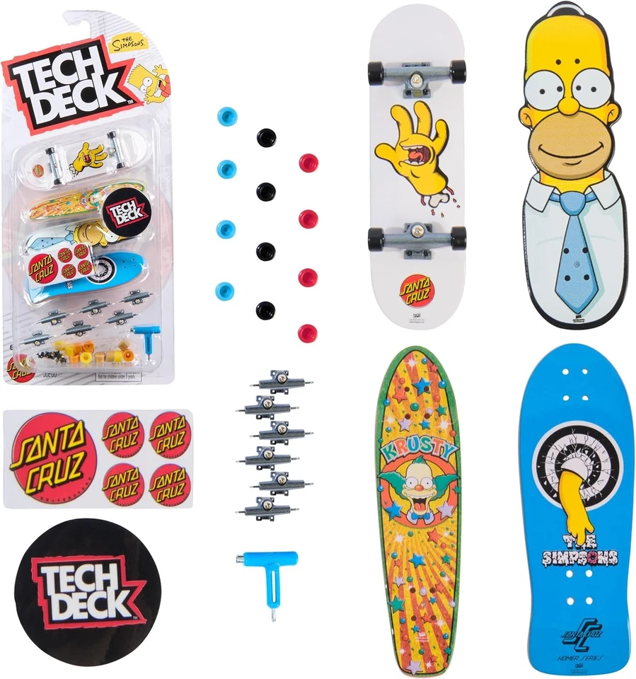 TECH DECK, paquete de 4 diapasones Ultra DLX, monopatines Simpson, coleccionables...  Foto 1 de 4
