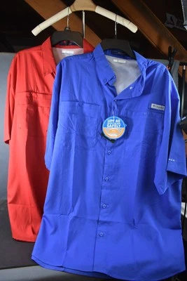 Duas camisas de pesca Columbia PFG, roupas esportivas de manga curta, tamanho XL, NOVAS com etiquetas. - Imagem 1 de 4