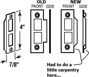 Einsteckschloss-Set mit Schlüssel und klassischen Knöpfen, perfekt zum Ersetzen defekter antiker - Bild 1 von 7