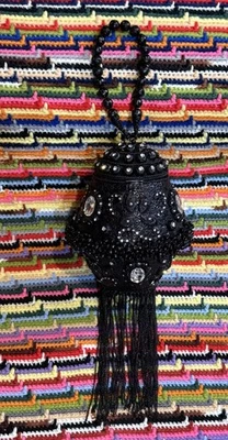 Intrincado Monedero de Malla de Metal con Flecos Embellecido Pieza de Declaración Gótico Punk Tal Como Está Foto 1 de 4