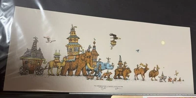 Mini caravana de criaturas firmada por Marq Spusta gris 15x6 firmada rara agotada Foto 1 de 4