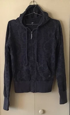 y2k Obey Women’s Gray Zip Up Hoodie With Thumb Holes Size M - Image 1 of 4