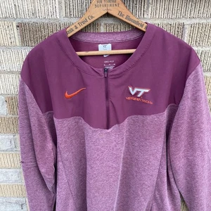 Nike Virginia Tech Hokies XL Dri Fit Pullover Windbreaker Player Issue On Field - Picture 1 of 9