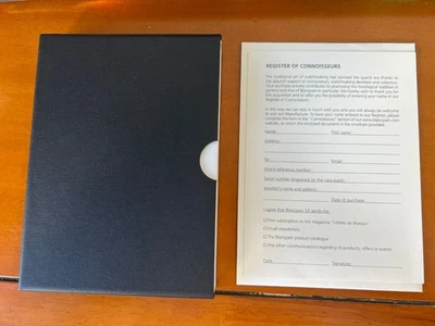 Blancpain Watch Generic Instruction Manual Booklet And Register Card - Image 1 of 4