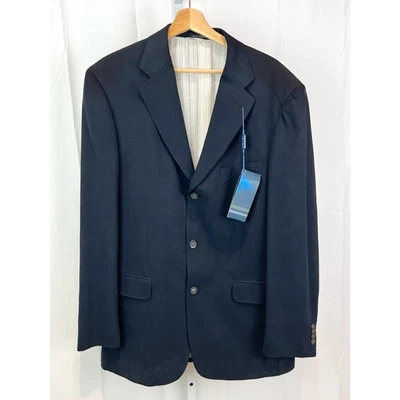 NWT IBIZA Size 40R San Miguel Silk Suit Jacket Sport Coat Two Button Navy Blue  - Image 1 of 4