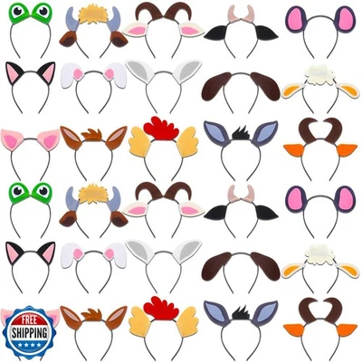 Kigeli 30 Pcs Jungle Animal Safari Ears Headbands for Kids Hair Hoops Photo B - Image 1 of 4