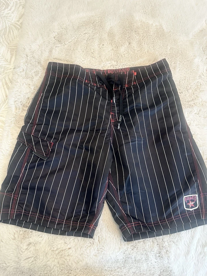 RUSTY Men”s Board Shorts Black w/ Logo, Contrast - Image 1 of 4