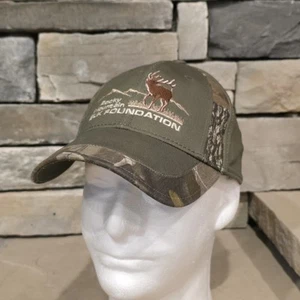 Rocky Mountain Elk Foundation Camo and Army Green Cap With Adjustable Back - Picture 1 of 9