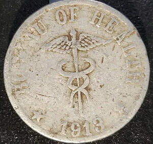 1913 Culion Leper Colony Philippines 1 Peso Coin - Picture 1 of 2