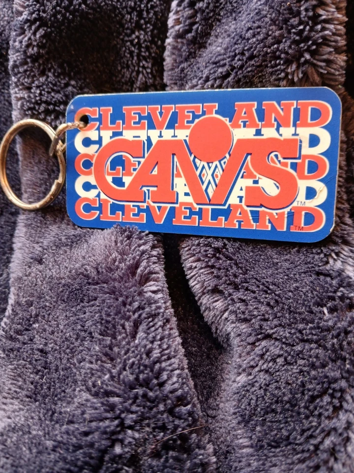 NBA CLEVELAND CAVALIERS Logo Official Licensed Key Ring  TAG EXPRESS 4.5" X 1.5 - Image 1 of 4