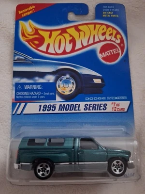 Hot Wheels 1995 Model Series 7/12 #348 Dodge RAM 1500 Green w/ 5DOTs - Image 1 of 2