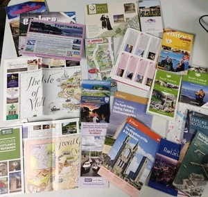 Folletos mapas vintage de Escocia e Islandia - Imagen 1 de 8