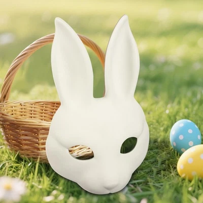 Halloween Hase Maske Alltag Maskerade Maske Geburtstag Partys Gastgeschenk weiß - Bild 1 von 4