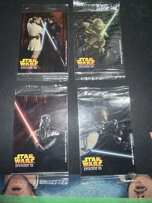 2005 Energizer Max Star Wars Episode III Card Set (4) In Cello Yoda Darth Vader - Image 1 of 2