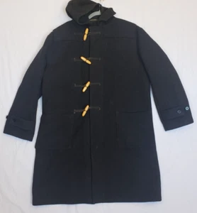 The Convoy Mantel Made in England schwarz schwere Wolle Duffle Vintage Grandpacore Lg - Bild 1 von 8