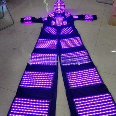 LED 7 Colores Zancos Disfraz de Baile Juegos con disfraces Bar Show Fiesta Uniformes Flash Coloridos Foto 1 de 4