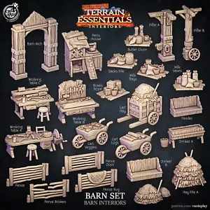 Juego de granero interiores de graneros dispersión terreno esencial CastNPlay D&D - Imagen 1 de 1