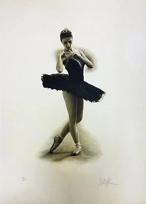 DOUGLAS HOFMANN "BLACK SWAN" | SIGNED PRINT | BALLERINA | MAKE AN OFFER GALLART - Image 1 of 2