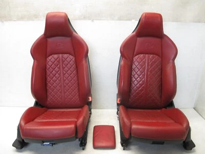 JUEGO REPOSABRAZOS ASIENTO DELANTERO AUDI B9 S4 SEDÁN 18-24 CUERO ROJO IZQUIERDO DERECHO OEM 041525 Foto 1 de 4