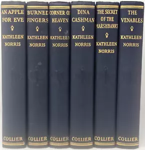 6 Kathleen Norris 1940s Vintage Hardcover Books P.F. Collier & Son Blue Bindings - Picture 1 of 16
