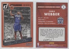 2015-16 Panini Donruss Rebounding Kings Chris Webber #30 HOF