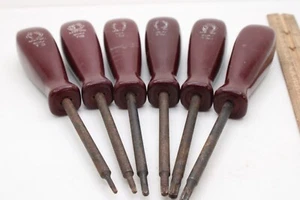 Matco Tools SDM T10-T30 6 Piece Maroon Hard Handle Torx Screwdriver Set USA - Bild 1 von 13