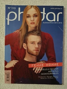 PHILDAR N°113 Automne Hiver 2014-2015 Tricots Femme homme 30 Modèles - Picture 1 of 13