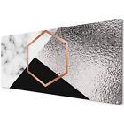 60 x 30 cm extra groß XL Schreibtisch Mauspad Matte Gaming schwarz geometrisch Marmor Effekt