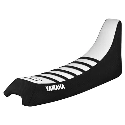 Cubierta de asiento Yamaha Big Wheel 200 1985-1988 negro/blanco/negro costilla #397 logotipo Foto 1 de 4