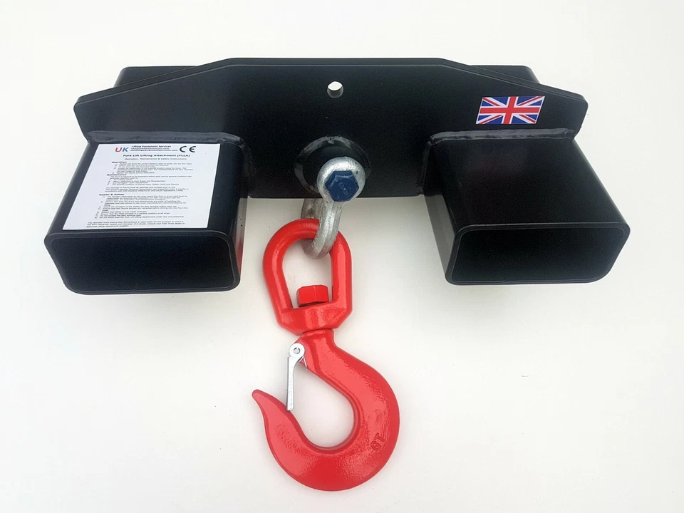 5 Tonne Forklift Lifting Hook Attachment 5000kg Telehandler Crane Jib Test Cert - Image 1 of 4