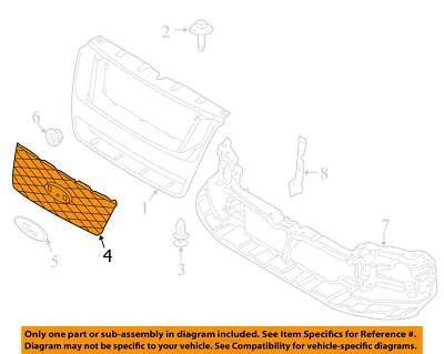 Ford OEM 08-10 Explorer Sport Trac Parrilla Componentes-Rejilla 8A2Z8200A Foto 1 de 2