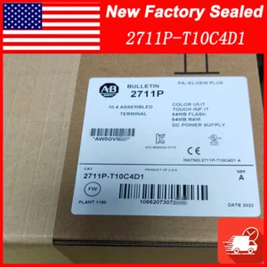New Sealed AB 2711P-T10C4D1 Panelview Plus 10.4" Color Free Shipping - Picture 1 of 8