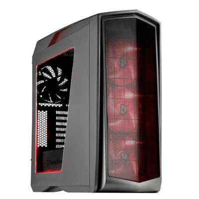 Silverstone SST-PM01TR-W (Titanium with Red LED + Window) ATX/MATX 140mm LED FAN - Image 1 of 4