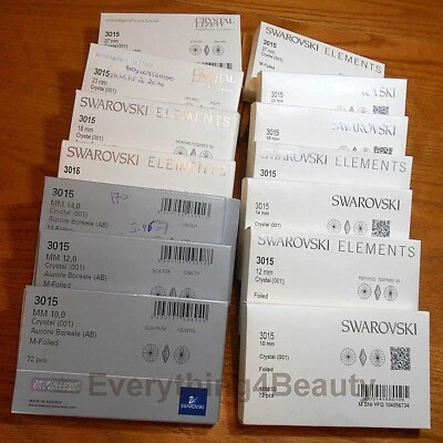 Swarovski Kristall Knöpfe zum Aufnähen 3015 rund Mode Polster volle oder halbe Box - Bild 1 von 4