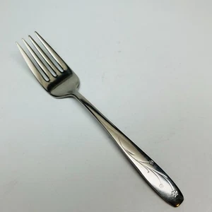 Vtg WALLACE SILVER Stainless "STARGLOW" SALAD FORK 6-1/4” Glossy - Picture 1 of 2