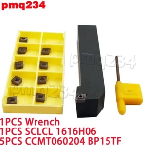 SCLCL1616H06 Left hand Lathe Turn Tool Holder + 5PCS CCMT060204 CCMT21.51 insert - Picture 1 of 6