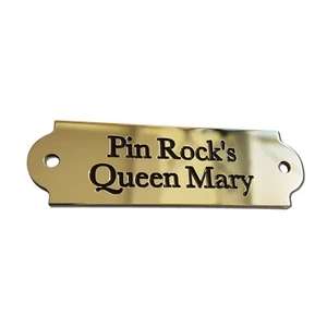 Equine Tack Tag Mirror Polished Brass Saddle Name plate  60mm x 20mm curved ends - Picture 1 of 1