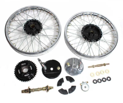 Half Width Wheel Rim Assembly For Royal Enfield Bullet 350/500 Deluxe Model - Imagem 1 de 2