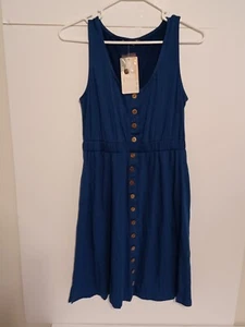 BTFBM Women Summer Sleeveless Tank Mini Dress, Blue, S - Picture 1 of 6