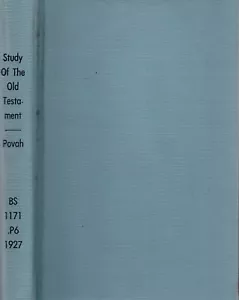 A Study of the Old Testament by Povah, J W 1927 - Picture 1 of 1