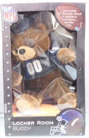 NFL's Saints Locker Room Buddy Bear w/Football, Shoes, Hat & 2 Jerseys-See Note Cover