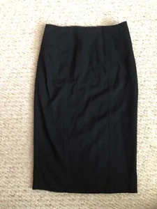 White House Black Market Stretch Pencil Skirt Black Knee Length Lined Size 0 - Picture 1 of 4