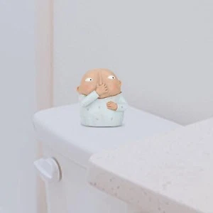 Holding Nose Bathroom Statue Humorous Weird Art Cute Funny Decoration Resin - Picture 1 of 7