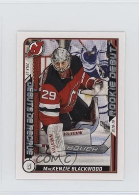 2019-20 Topps NHL Stickers 2018-19 NHL Rookie Debuts Mackenzie Blackwood #533 - Image 1 of 2