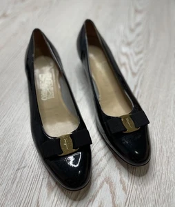 Salvatore Ferragamo Florence schwarze Ballerinas mit Absatz Gr. 40,5 - Bild 1 von 11