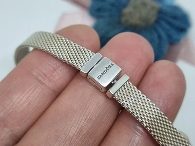 Genuine PANDORA Silver Reflexions Mesh Bracelet  19cm 💕 S925 ALE  - Image 1 of 4